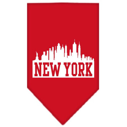 Bandana para mascotas y perros serigrafiada con el "New York Skyline"