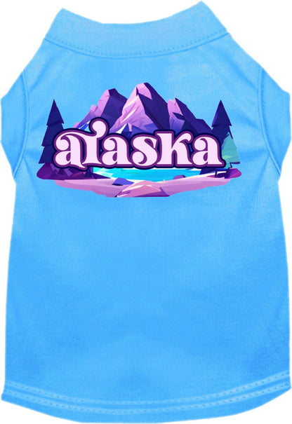 Camiseta serigrafiada para perros y gatos, "Alaska Alpine Pawscape"