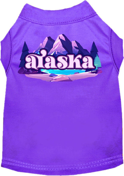 Camiseta serigrafiada para perros y gatos, "Alaska Alpine Pawscape"