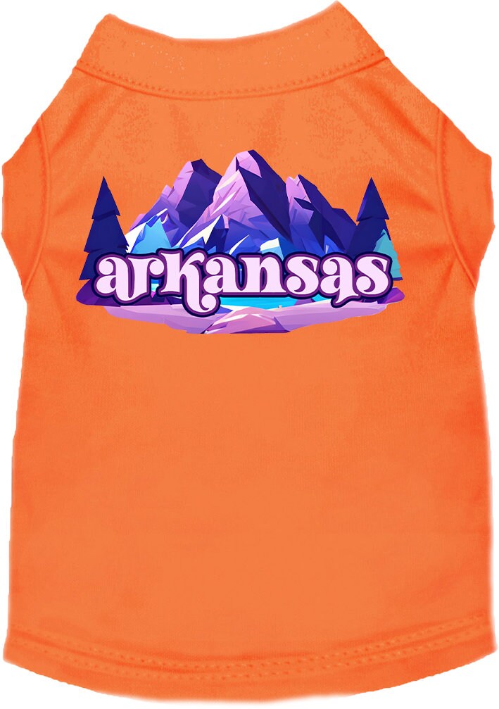 Camiseta serigrafiada para perros y gatos, "Arkansas Alpine Pawscape"