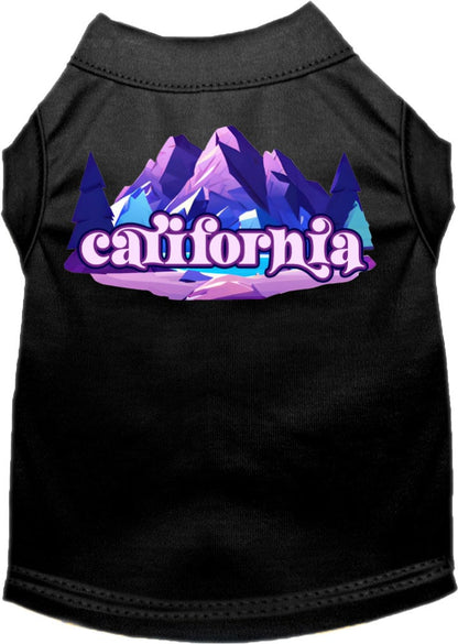 Camiseta serigrafiada para perros y gatos, "California Alpine Pawscape"