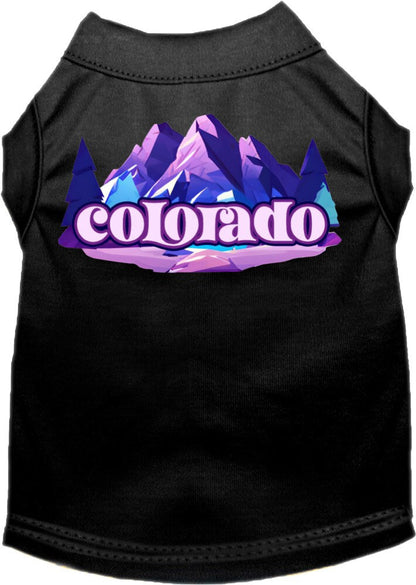 Camiseta serigrafiada para perros y gatos, "Colorado Alpine Pawscape"