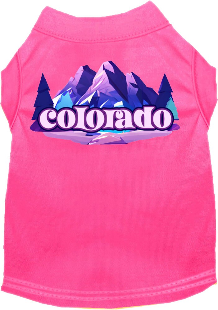 Camiseta serigrafiada para perros y gatos, "Colorado Alpine Pawscape"