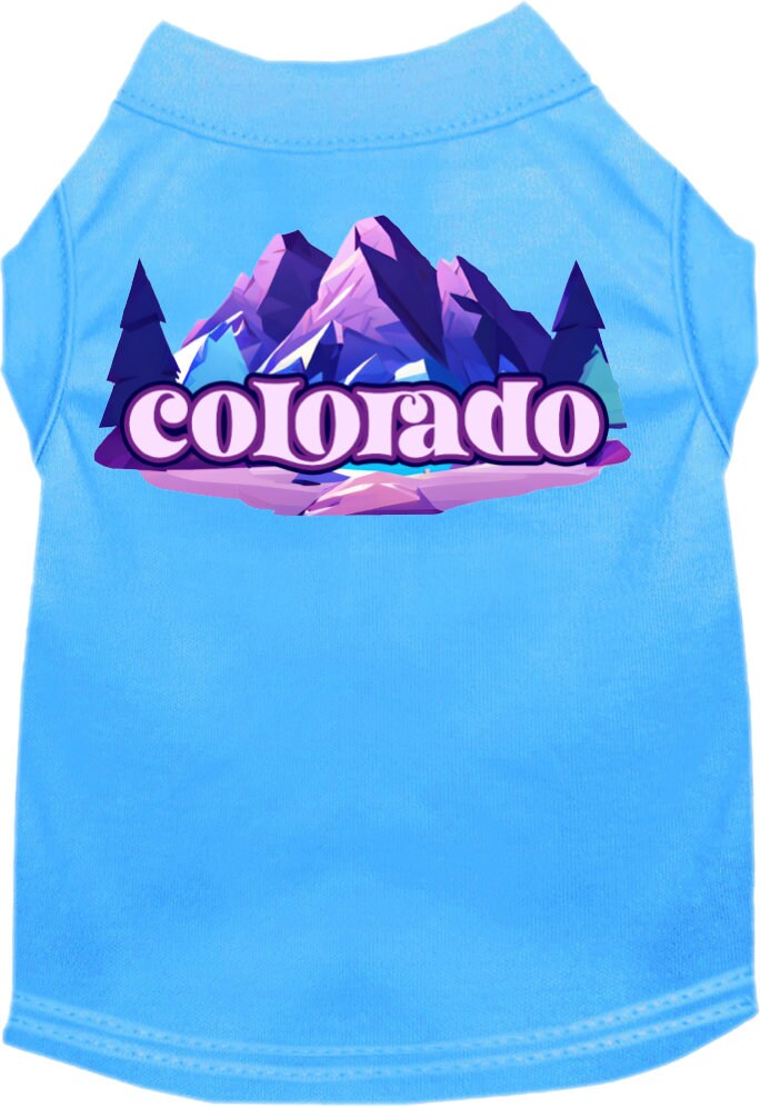 Camiseta serigrafiada para perros y gatos, "Colorado Alpine Pawscape"