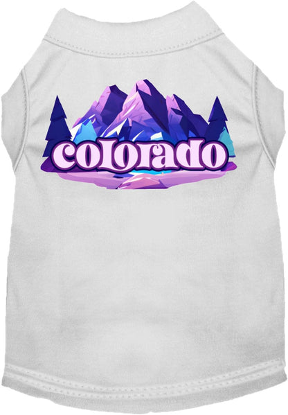 Camiseta serigrafiada para perros y gatos, "Colorado Alpine Pawscape"