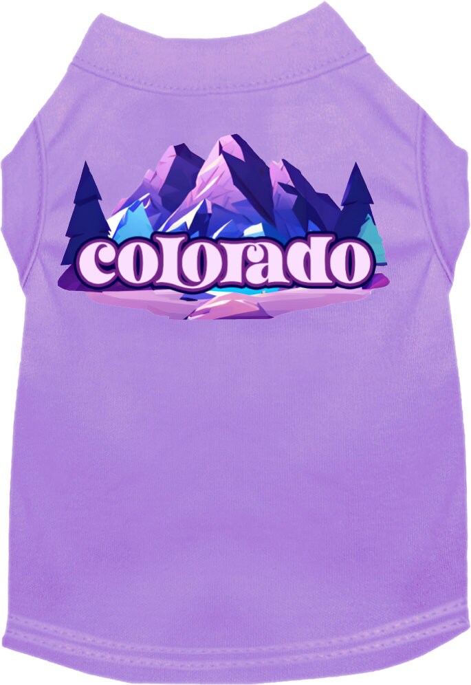 Camiseta serigrafiada para perros y gatos, "Colorado Alpine Pawscape"