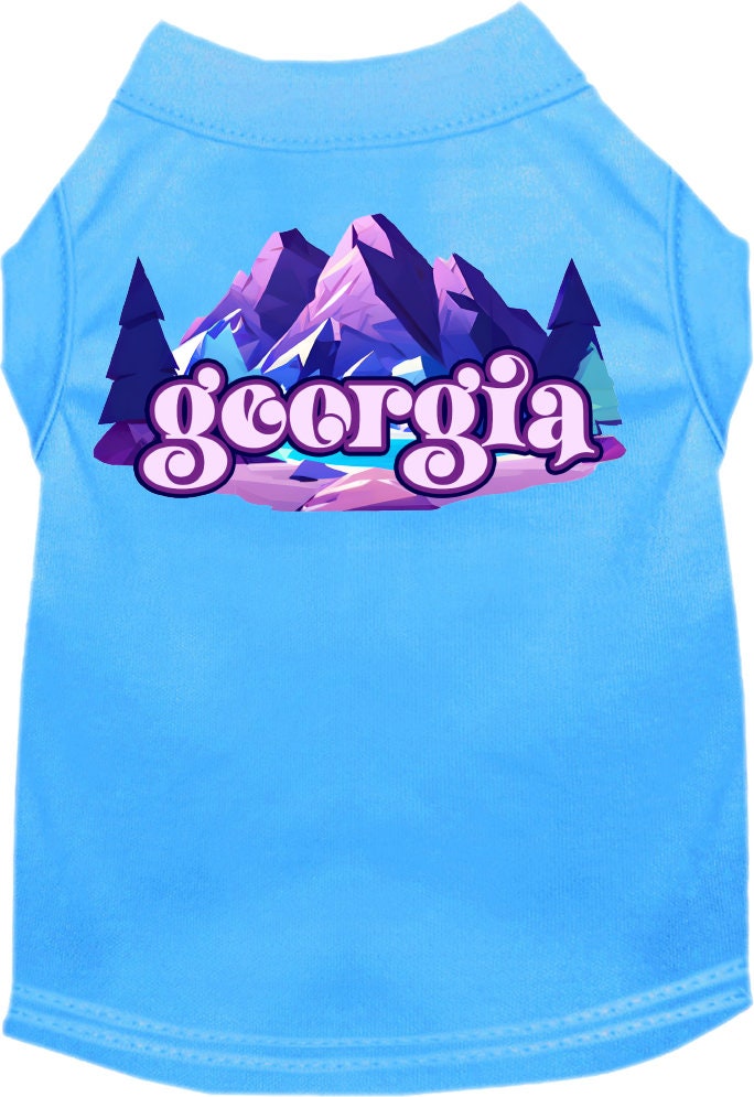 Camiseta serigrafiada para perros y gatos, "Georgia Alpine Pawscape"