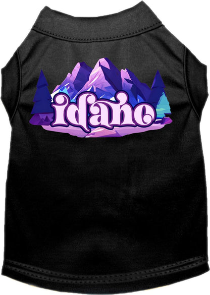 Camiseta serigrafiada para perros y gatos, "Idaho Alpine Pawscape"