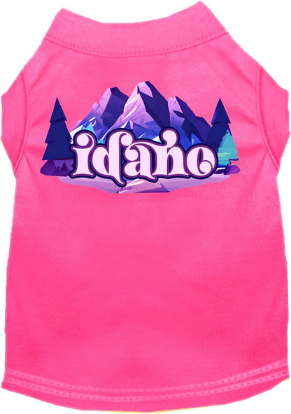 Camiseta serigrafiada para perros y gatos, "Idaho Alpine Pawscape"