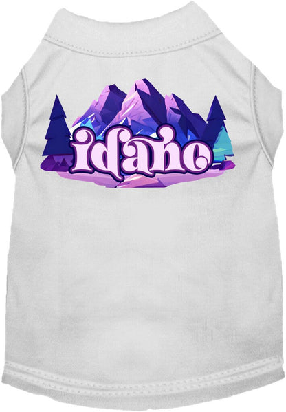 Camiseta serigrafiada para perros y gatos, "Idaho Alpine Pawscape"