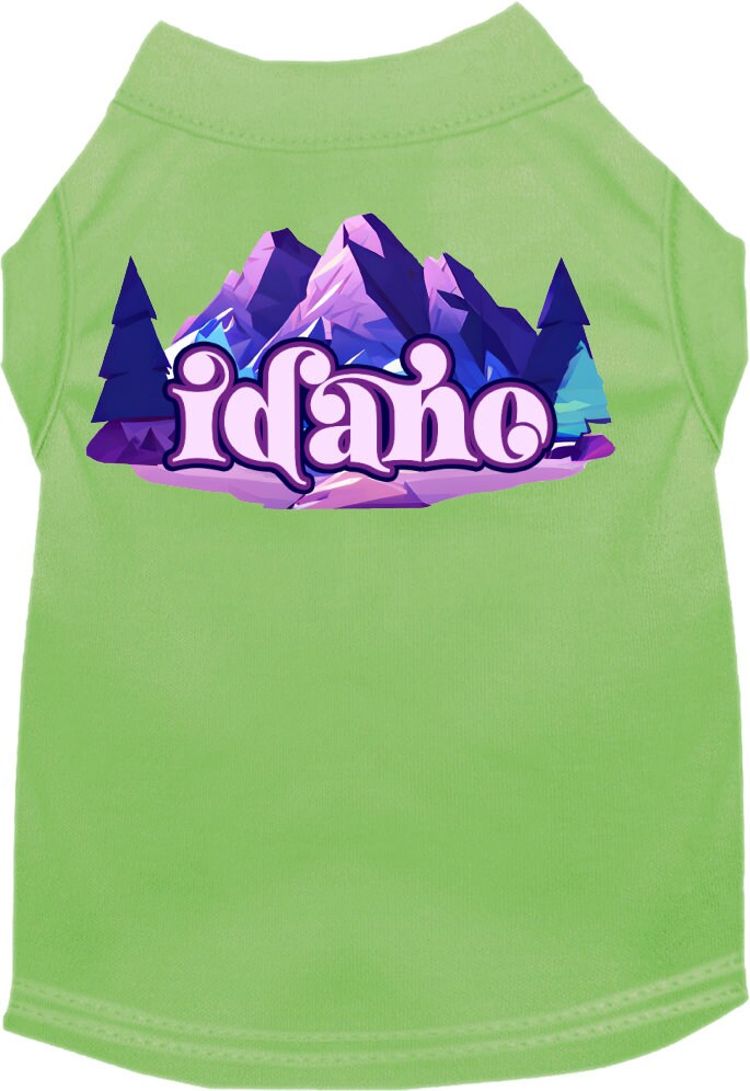 Camiseta serigrafiada para perros y gatos, "Idaho Alpine Pawscape"