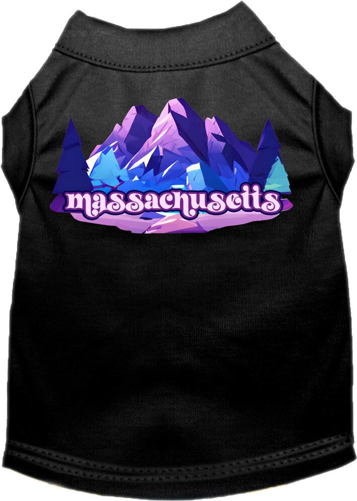 Camiseta serigrafiada para perros y gatos, "Massachusetts Alpine Pawscape"