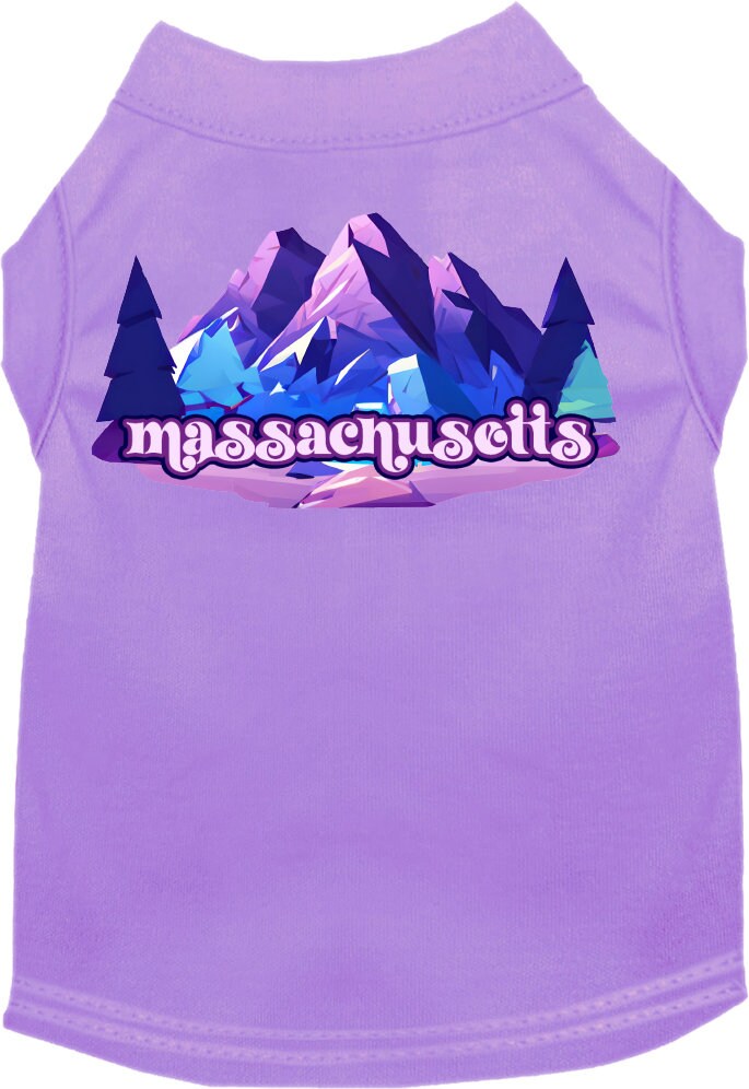 Camiseta serigrafiada para perros y gatos, "Massachusetts Alpine Pawscape"