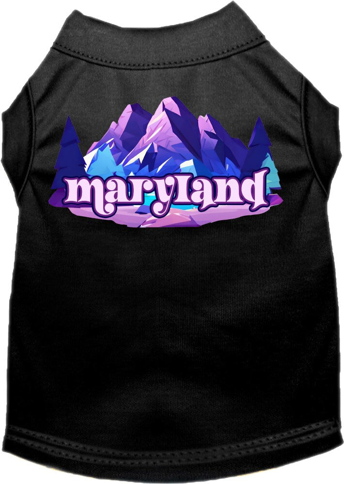 Camiseta serigrafiada para perros y gatos, "Maryland Alpine Pawscape"