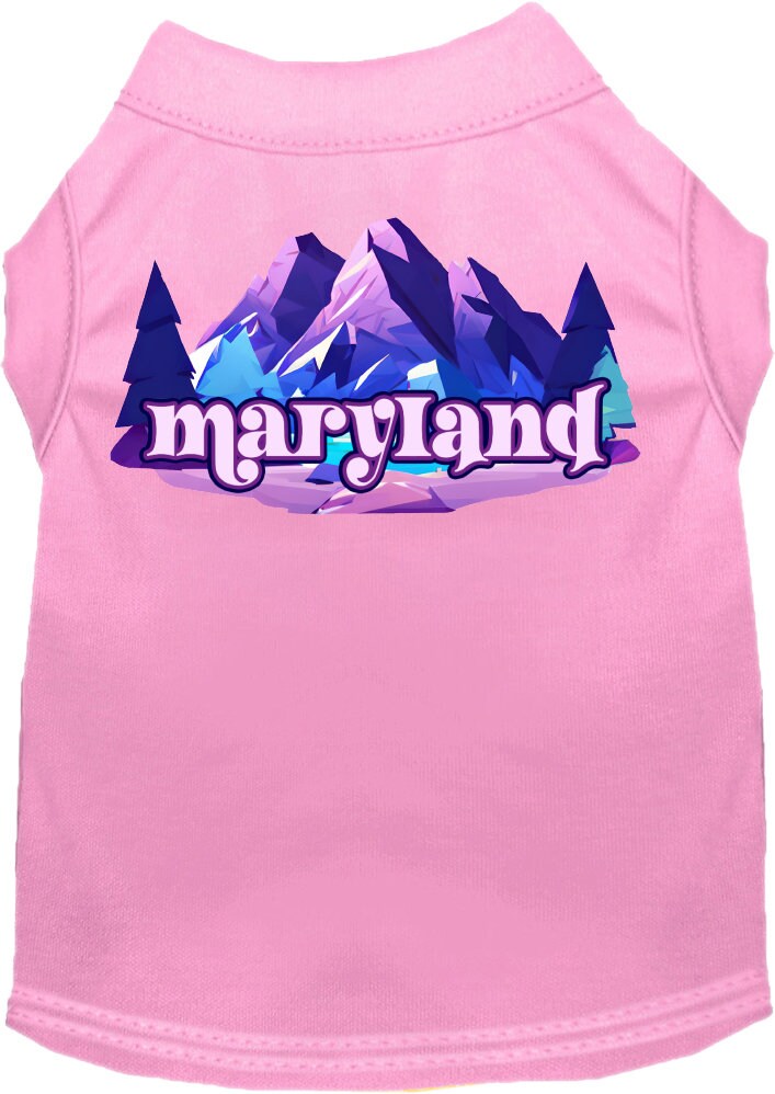 Camiseta serigrafiada para perros y gatos, "Maryland Alpine Pawscape"