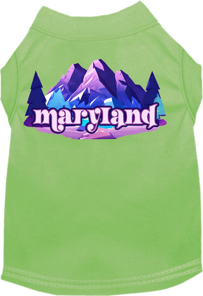 Camiseta serigrafiada para perros y gatos, "Maryland Alpine Pawscape"