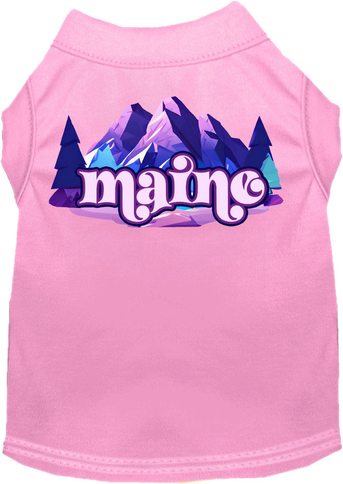 Camiseta con estampado de mascotas para perros y gatos, "Maine Alpine Pawscape"