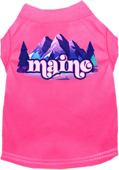 Camiseta con estampado de mascotas para perros y gatos, "Maine Alpine Pawscape"