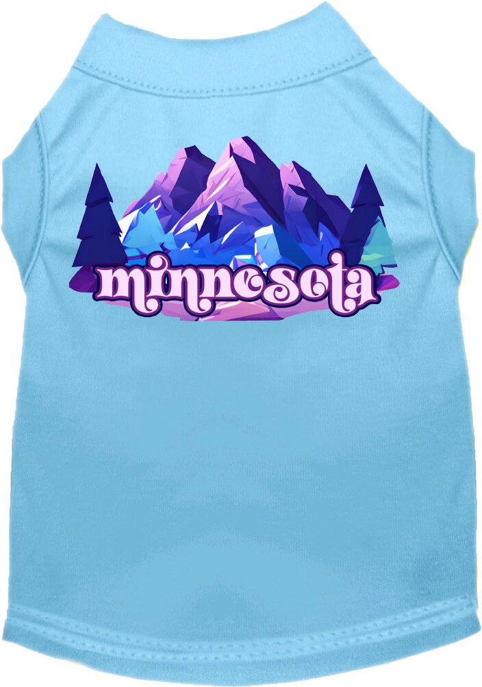 Camiseta serigrafiada para perros y gatos, "Minnesota Alpine Pawscape"