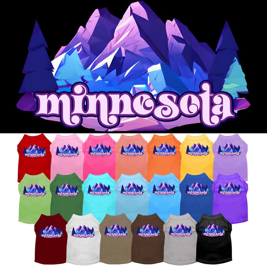 Camiseta serigrafiada para perros y gatos, "Minnesota Alpine Pawscape"