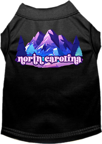 Camiseta con estampado de mascotas para perros y gatos, "North Carolina Alpine Pawscape"