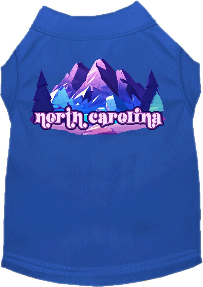 Camiseta con estampado de mascotas para perros y gatos, "North Carolina Alpine Pawscape"