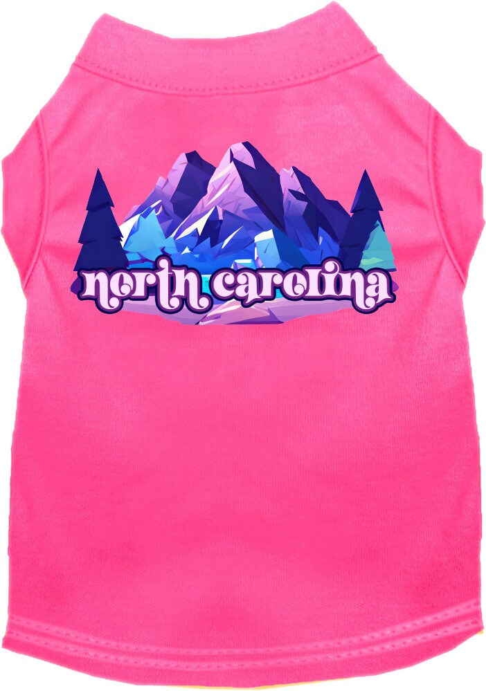 Camiseta con estampado de mascotas para perros y gatos, "North Carolina Alpine Pawscape"