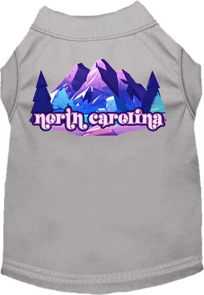 Camiseta con estampado de mascotas para perros y gatos, "North Carolina Alpine Pawscape"