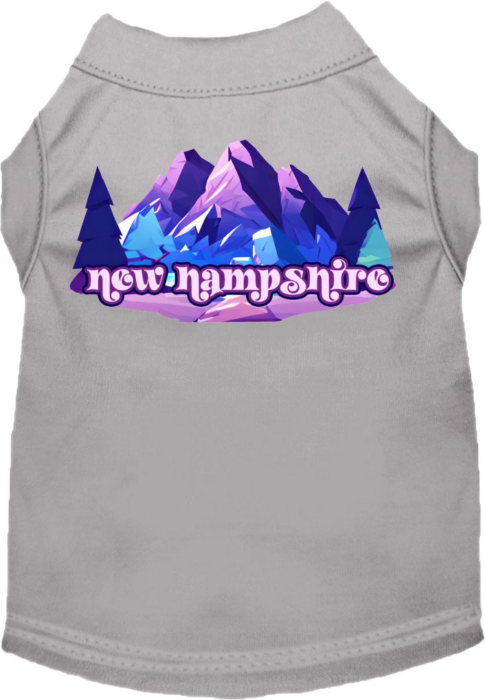 Camiseta serigrafiada para perros y gatos, "New Hampshire Alpine Pawscape"