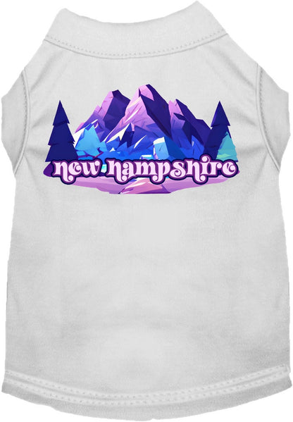 Camiseta serigrafiada para perros y gatos, "New Hampshire Alpine Pawscape"