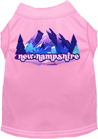 Camiseta serigrafiada para perros y gatos, "New Hampshire Alpine Pawscape"