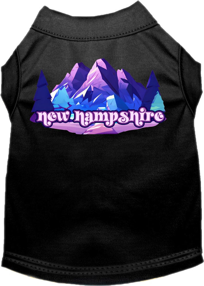 Camiseta serigrafiada para perros y gatos, "New Hampshire Alpine Pawscape"