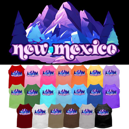 Camiseta serigrafiada para perros y gatos, "New Mexico Alpine Pawscape"