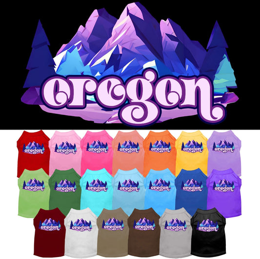 Camiseta serigrafiada para perros y gatos, "Oregon Alpine Pawscape"