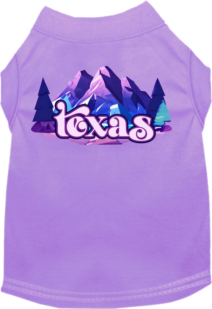 Camiseta serigrafiada para perros y gatos, "Texas Alpine Pawscape"