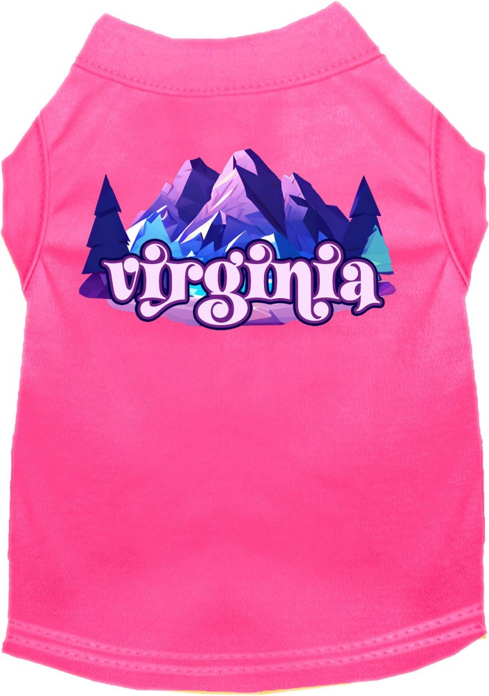 Camiseta serigrafiada para perros y gatos, "Virginia Alpine Pawscape"