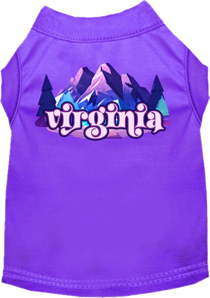 Camiseta serigrafiada para perros y gatos, "Virginia Alpine Pawscape"