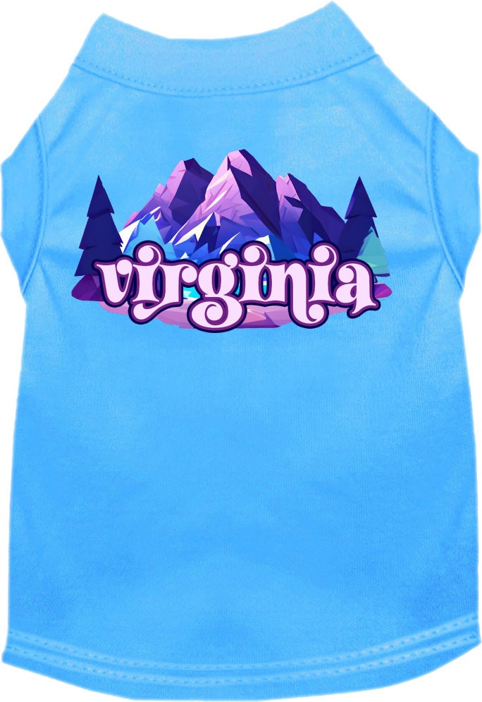 Camiseta serigrafiada para perros y gatos, "Virginia Alpine Pawscape"