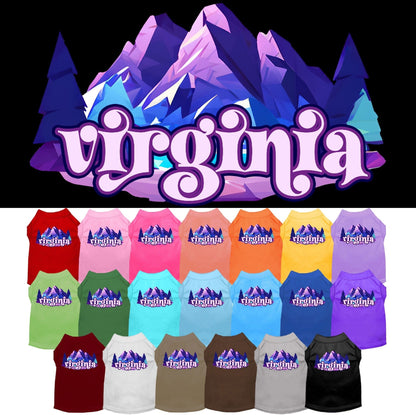 Camiseta serigrafiada para perros y gatos, "Virginia Alpine Pawscape"