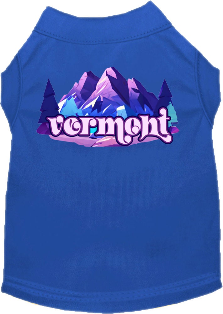 Camiseta con estampado de mascotas para perros y gatos, "Vermont Alpine Pawscape"