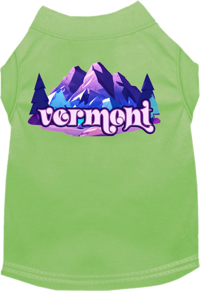 Camiseta con estampado de mascotas para perros y gatos, "Vermont Alpine Pawscape"