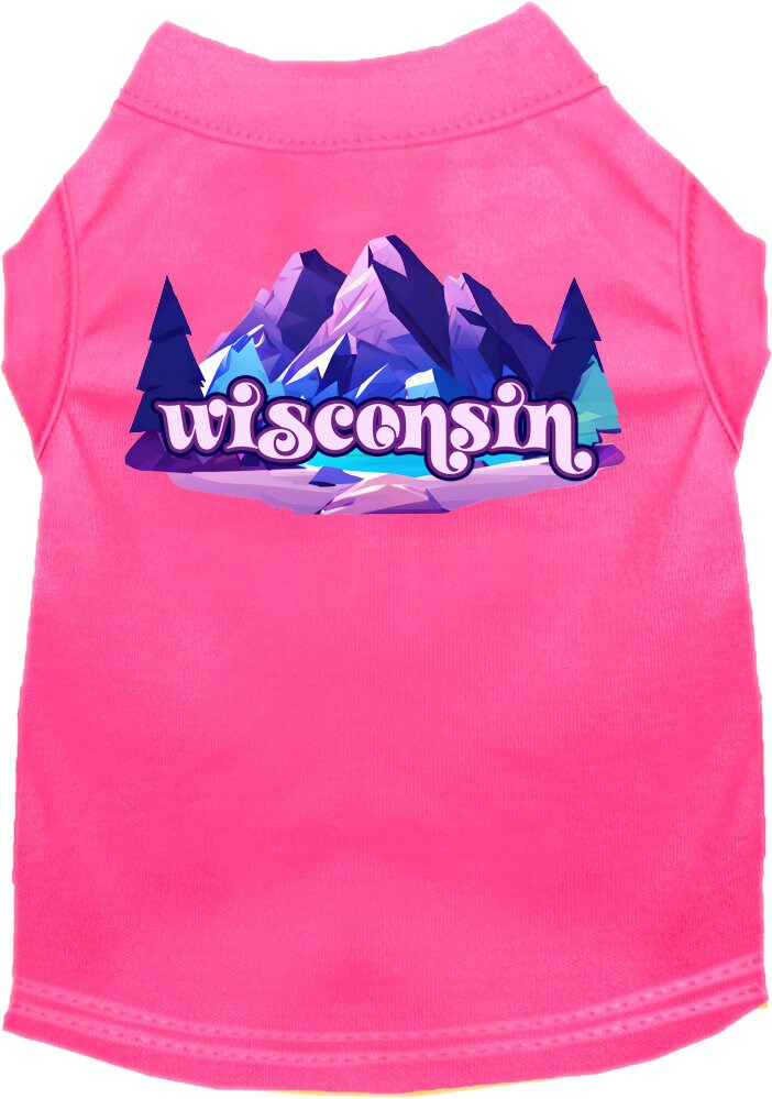 Camiseta serigrafiada para perros y gatos, "Wisconsin Alpine Pawscape"