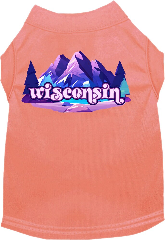 Camiseta serigrafiada para perros y gatos, "Wisconsin Alpine Pawscape"