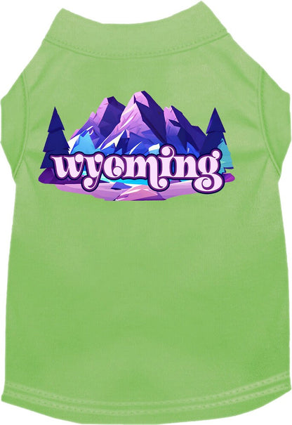 Camiseta serigrafiada para perros y gatos, "Wyoming Alpine Pawscape"