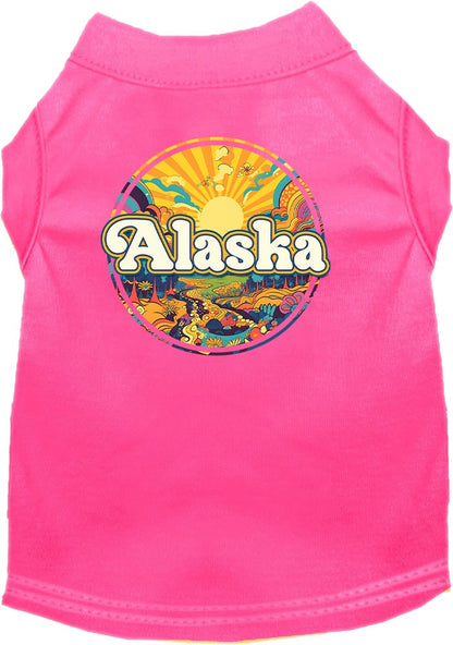 Camiseta serigrafiada para perros y gatos, "Alaska Trippy Peaks"