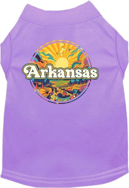 Camiseta serigrafiada para perros y gatos, "Arkansas Trippy Peaks"