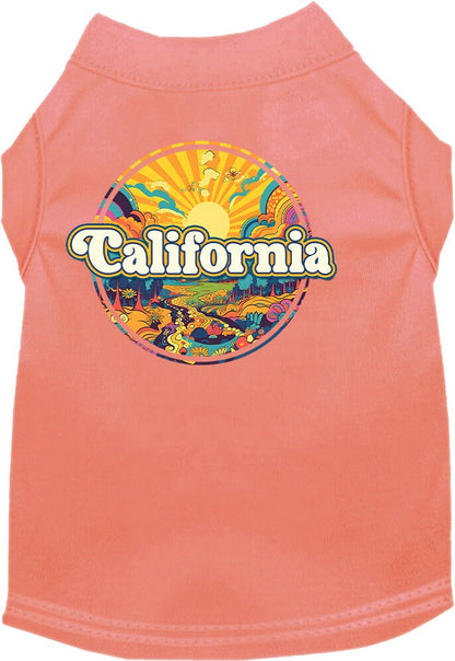 Camiseta serigrafiada para perros y gatos, "California Trippy Peaks"