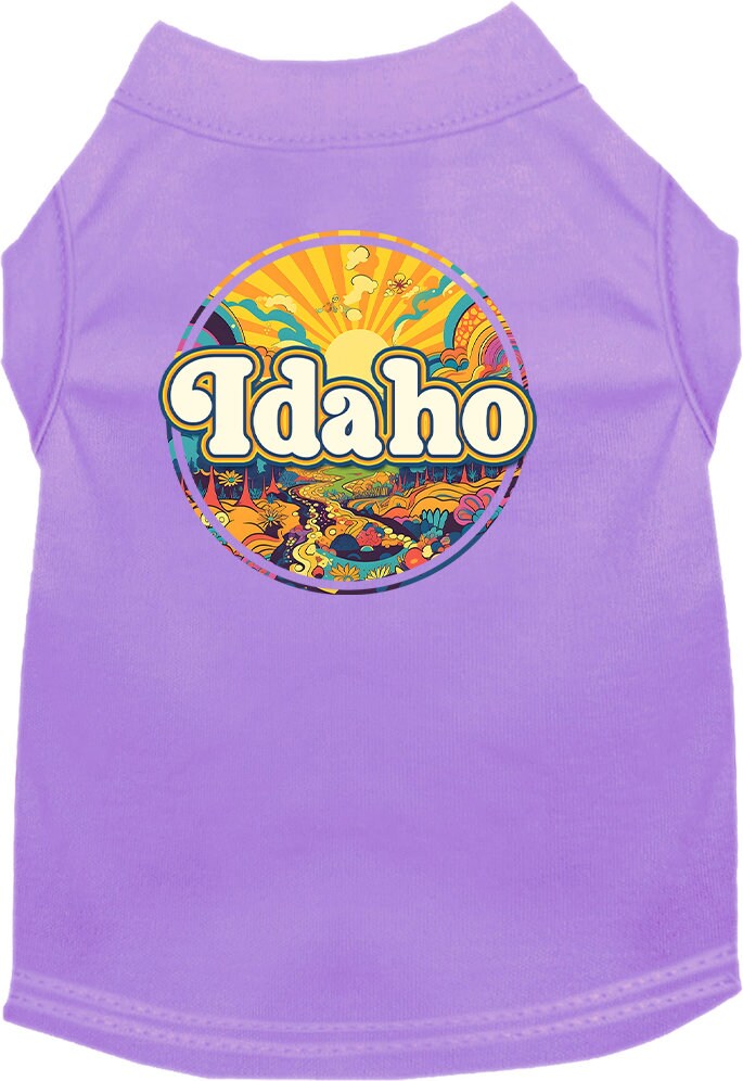 Camiseta serigrafiada para perros y gatos, "Idaho Trippy Peaks"