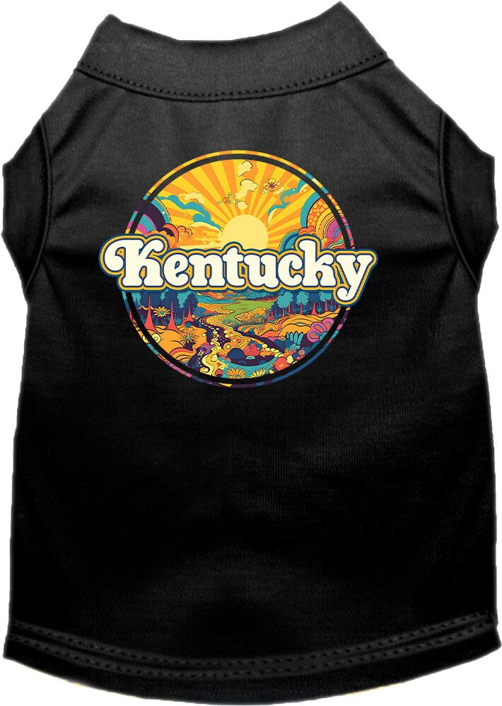 Camiseta serigrafiada para perros y gatos, "Kentucky Trippy Peaks"