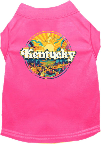 Camiseta serigrafiada para perros y gatos, "Kentucky Trippy Peaks"